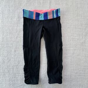 Ivivva Cropped Black Athletic Leggings GUC 7